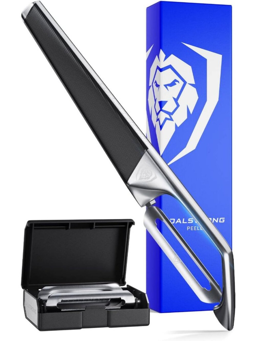 Versatile Straight Peeler Set with 3 Swappable Stainless Steel Blades - Kitchen